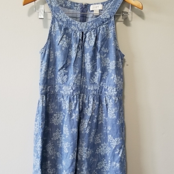 LOFT Dress Medium Womens Floral Lightweight Casual Dress - Picture 5 of 5